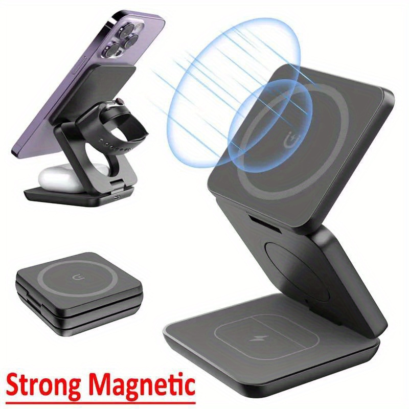 Smartwatch Ac - Opvouwbare 3-in-1 snelle draadloze oplader Magnetisch