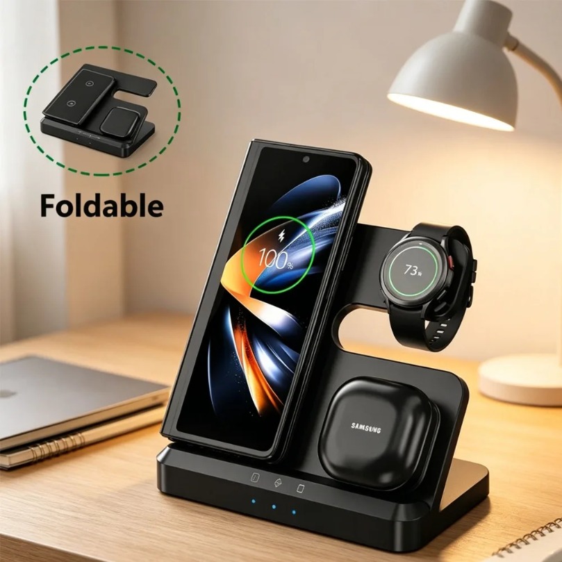Smartwatch Ac - 3-in-1 Snelle Draadloze Oplader voor Samsung