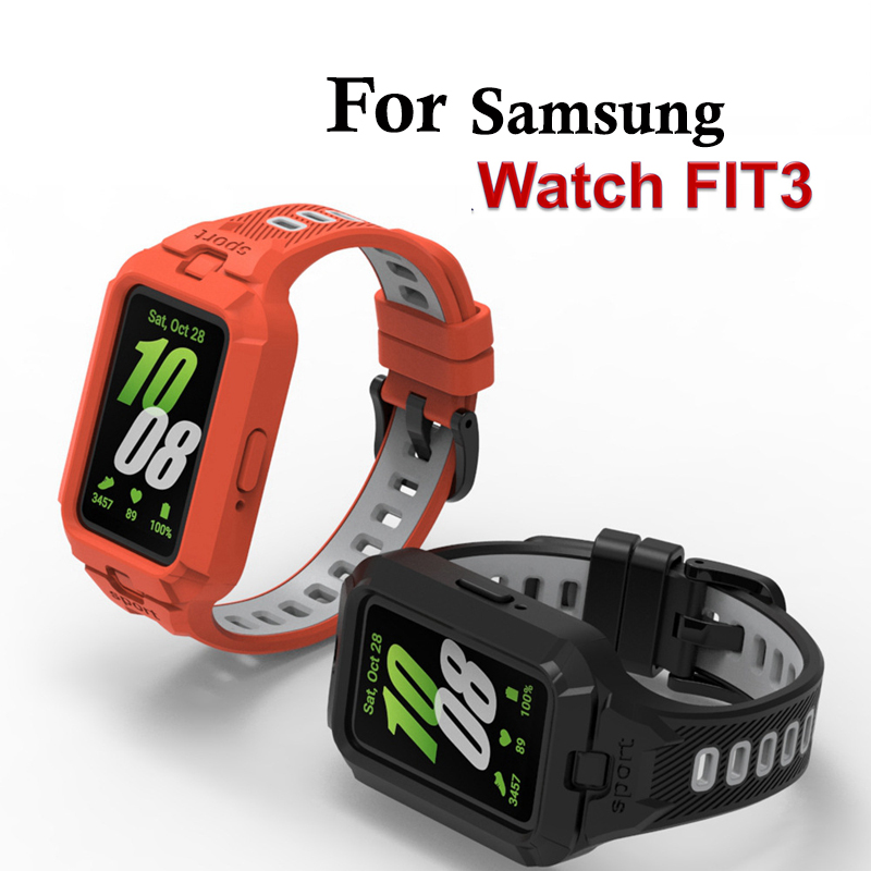 Silicone Band Replacement - Bandje+hoesje voor Samsung Galaxy Fit 3