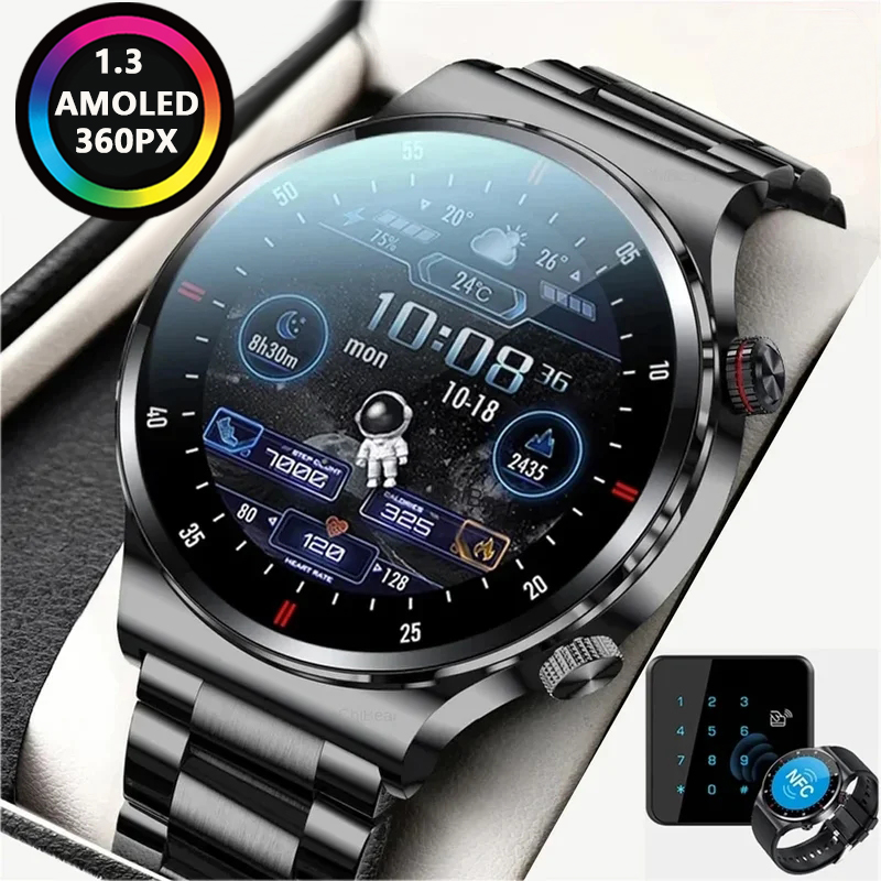 Smartwatch Face - GPS ECG + PPG Bluetooth-oproep Smart