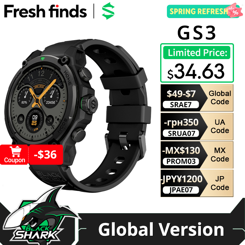 Smartwatch Faces - Wereldpremière Blackshark GS3 Smartwatch Globale Versie