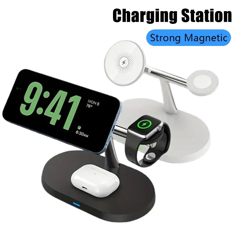 Smartwatch Ac - 3-in-1 Opansten Magnetische Draadloze Oplaadstandaard voor