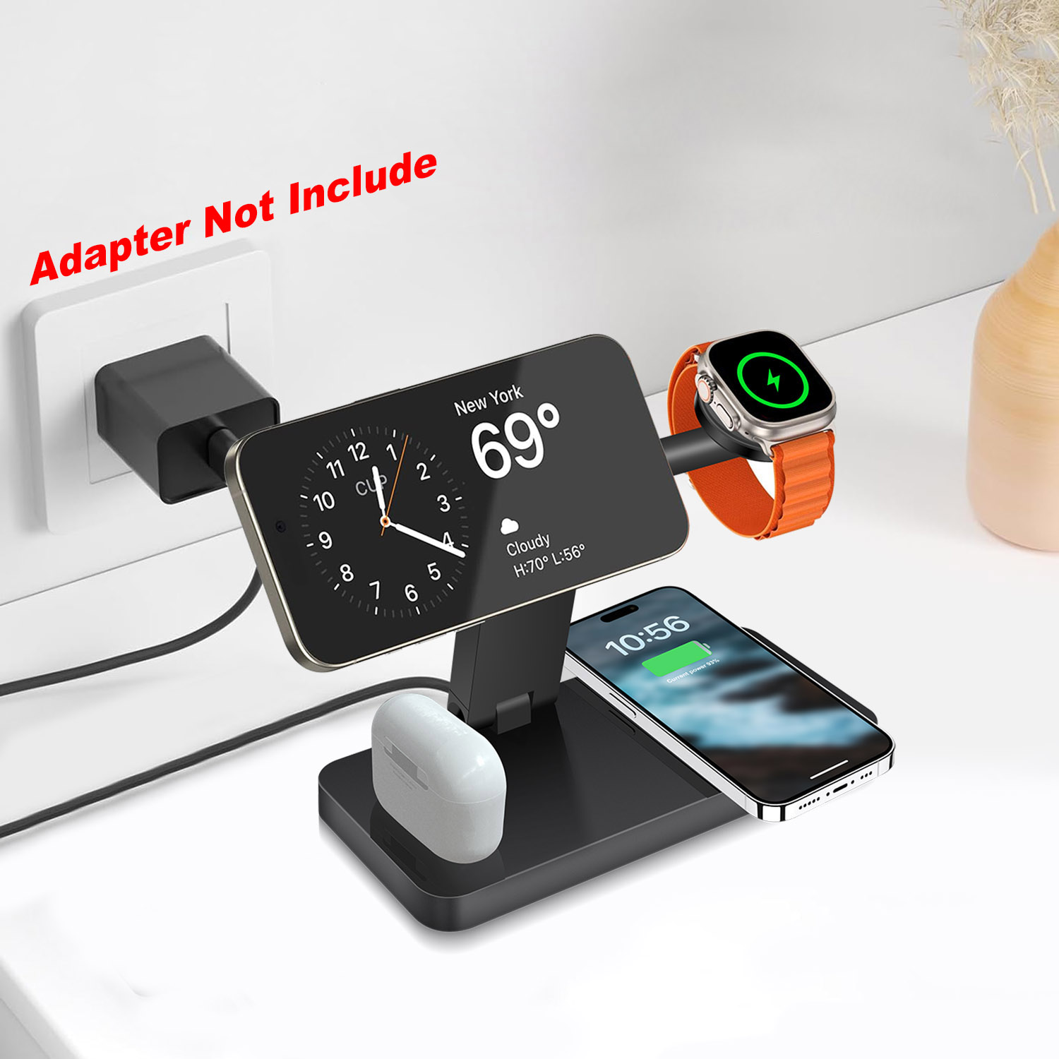 Smartwatch Ac - 4-in-1 Magnetische Draadloze Oplaadstandaard VOOR iPhone
