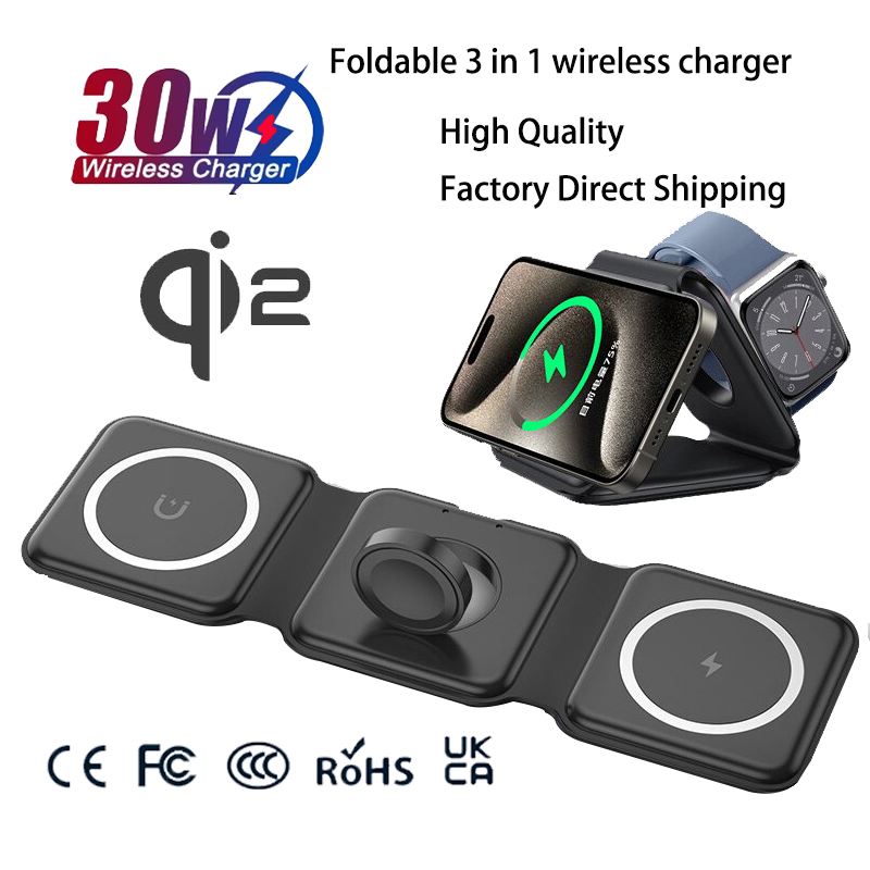 Smartwatch Ac - Universele Qi2 Magnetische Opvouwbare Oplaadstation Reislader