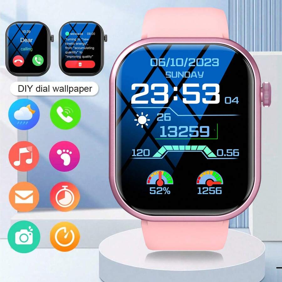Smartwatch Touch - Smartwatch, draadloos bellen/oproepen, multisportmodus, oproepherinnering en