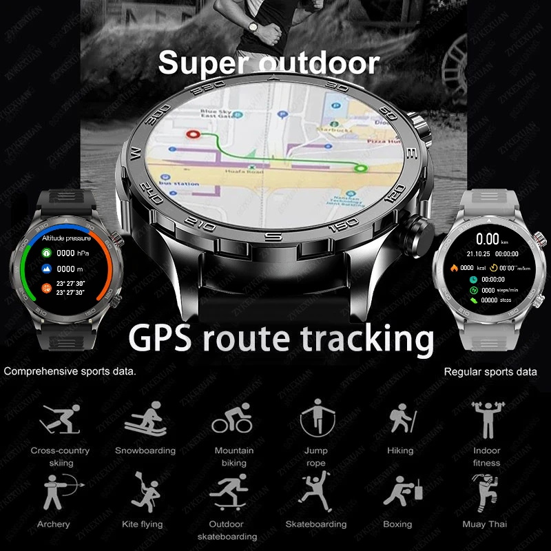 Nieuwe GPS Track Smartwatch He - Smartwatch Faces recensie en prijs