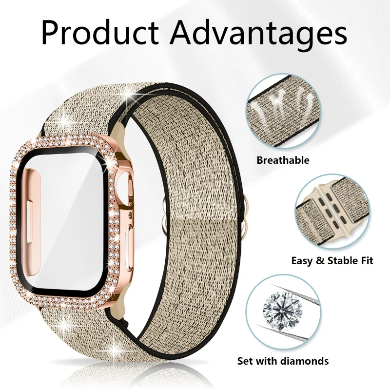 Band + hoesje voor Apple Watch - Smartwatch Watch Accessories For Women recensie en prijs