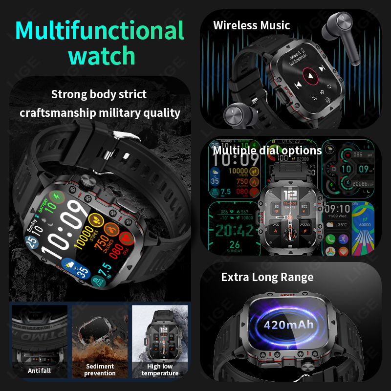 LUIK Outdoor Smart Horloge Man - Smartwatch Faces recensie en prijs