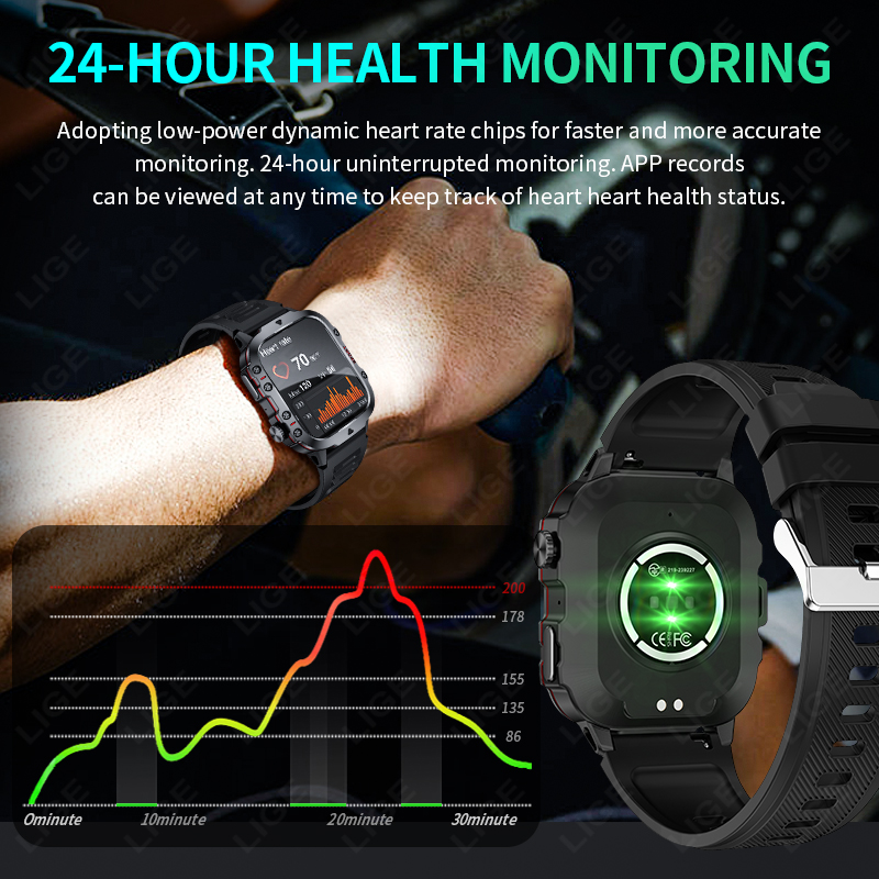LUIK Outdoor Smart Horloge Man - Smartwatch Faces recensie en prijs
