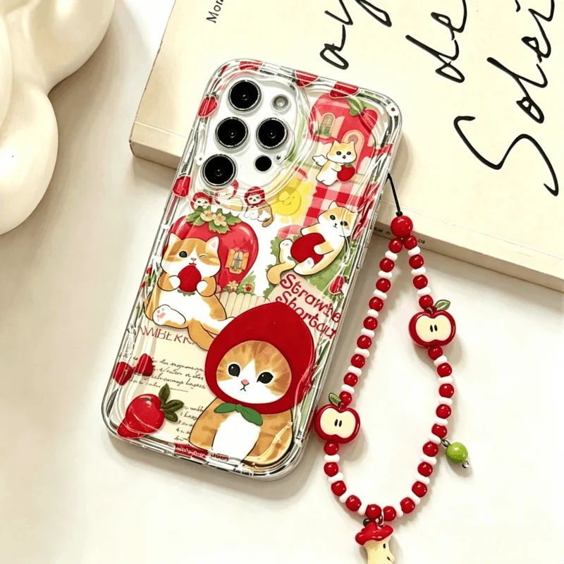 Cat Red Apple Fruit Chain Case - Realme C67 recensie en prijs